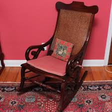 The windsor chair is a perennial favourite so imagine my delight to find a unique rocking chair. Vintage Mahogany Rocking Chair With Cane Seating Ebth