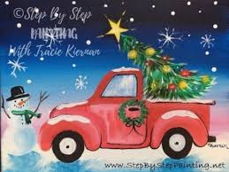 Christmas tree truck 26720 gifs. How To Paint A Christmas Tree Truck Step By Step Painting With Tracie Kiernan