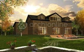 Archionline Vous Propose Une Maison En Bois D Une Surface Habitable De 162 24m Avec Un Etage Cette Maison Est Ideale Avec Images Plan Maison Bois Plan Maison Maison Bois
