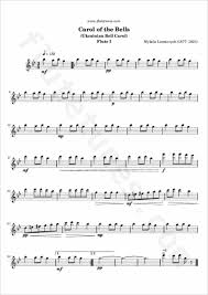 Turn on hd for a clearer view of the sheet music. Carol Of The Bells M Leontovych Free Flute Sheet Music Flutetunes Com