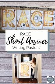 Race Short Answer Strategy Anchor Charts For Grades Middle School Ela In 2020 Middle School Ela Ela Writing Anchor Charts
