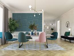 Papier Peint Oskar Bleu Paon Entre Bauhaus Et Art Deco Sophie Ferjani Pour Graham Brown Chaise Art Deco Interieur Art Deco Idees De Decor