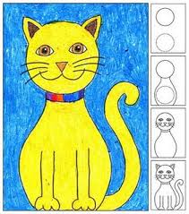 Dibujos para niños de animales, en la categoría de manualidades en guiainfantil.com. Cat Drawing Steps Dibujo Gato Facil Proyectos De Arte Como Dibujar Un Gato