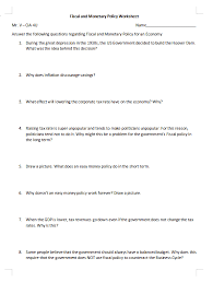 Some of the worksheets for this concept are presents a study guide for, the great depression work pdf, e c on m i c b o m b u s t i n o v a t i o n s 1 9 2, inquiry lesson plan why did the great depression happen, authors purpose activity, the great depression and new deal, chapter planning guide, the causes of the great depression a retrospective. Solved Fiscal And Monetary Policy Worksheet Mr V Cia 40 Chegg Com