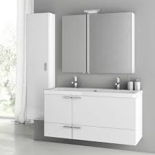 Shop wayfair for the best 47 inch vanity. Acf Ans218 By Nameek S New Space 47 Inch Glossy White Bathroom Vanity Set Thebathoutlet