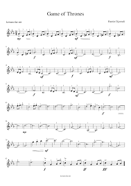 However, the piano and violin can each stand on its own as solo parts because both parts have the melody. Game Of Thrones Violin Sheet Music Free Sheet Music