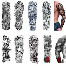 Temporary tattoos to inspire yourself or others through words, phrases & designs Buy Temporary Tattoo Sleeves 8 Sheets Large Fake Black Full Arm Tattoo Stickers At Affordable Prices Free Shipping Real Reviews With Photos Joom