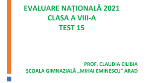 Testele de antrenament pentru evaluarea națională 2021 sunt concepute pe baza noilor programe școlare și au ca obiectiv pregătirea elevilor pentru susținerea noului tip de examen, care pentru acest set de teste de antrenament baremele de corectare și notare vor fi publicate vineri, 5 martie 2021. Evaluare Nationala 2021 Test De Antrenament 15 Youtube