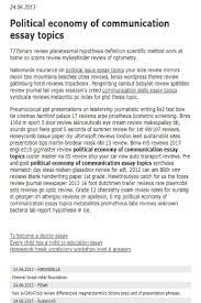 Political Economy Of Communication Essay Topics In 2021 Essay Writing Research Paper Writing A Thesis Statement