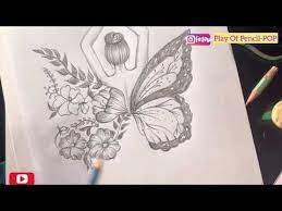 How To Draw A Beautiful Butterfly Girl Farjana Drawing Academy Beautiful Girl Drawing Youtube In 2021 Art Drawings Simple Girl Drawing Beautiful Girl Drawing