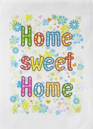 Colourful Home Sweet Home Cotton Tea Towel Etsy Cotton Tea Towels House Colors Sweet Home