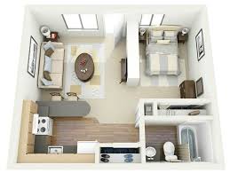 Contoh Sketsa Denah Rumah Minimalis 1 Kamar Tidur 3d Ide Apartemen Desain Rumah Denah Rumah