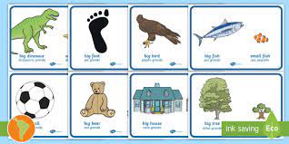 From a doubled letter n in spanish words of latin origin. Big And Little Comparison Display Posters English Spanish