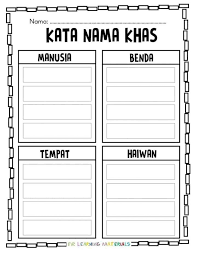 Kata nama khas mestilah ditulis dengan huruf besar pada huruf pertamanya. Latihan Bahasa Malaysia Lembaran Kelasi Home Tuition Facebook