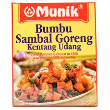 Cara membuat sambal tomat pecel lele 1. Bumbu Sambal Goreng Kentang Udang Fried Potatoes Prawn 140g By Munik