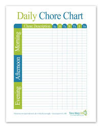 free printable daily chore chart daily chore charts