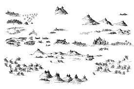 Fantasy Map Symbol Set 2 Illustrator Png Fantasy Map Symbols Fantasy Map Map Symbols Fantasy Map Making