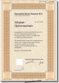 On march 19, 2017, the management board of deutsche bank aktiengesellschaft resolved, with approval of the supervisory board's chairman's committee, to which such competence was delegated, on the samedate, to Deutsche Bank Finance Us Optionsschein Unentwertet