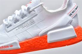 Buy and sell authentic adidas nmd r1 cloud white solar red (gs) shoes ef5860 and thousands of other adidas sneakers with price data and release dates. Adidas Nmd R1 V2 Cloud White Solar Orange 63 00 Sneaker Steal