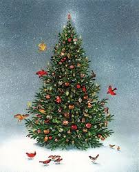 Charlotte Joan Sternberg - A Christmas tree adorned with birds as well as  ornaments. Now a small 8 by 10 print on etsy. | Facebook