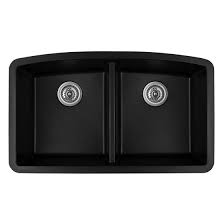 I didn't know blanco had an undermount sink for laminate, but i did know about karran. Karran Qu 710 Quartz Black Double Equal Bowl Sink Available In Many Standard Sink Colors