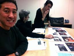 From left PSBJ photographers Anthony Bolante and Marcus Donner and AME  Jenny O'Brien work