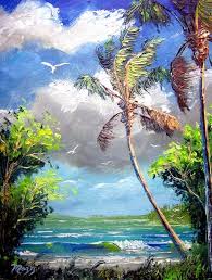 Beach Cove By Mazz Original Paintings Canvas Painting Landscape Paintings Oil Painting Abstract