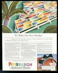 Details About 1941 Pittsburgh Paint Industrial Finish Wide Scale Color Chart Vintage Print Ad