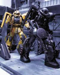 rg zaku ms06 2 seen here with robot spirits zaku anime both were custom painted ガンプラ