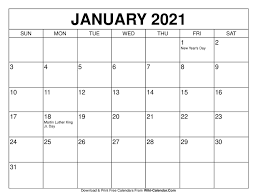 January 2021 Calendar In 2020 Calendar Printables 2021 Calendar Calendar Template