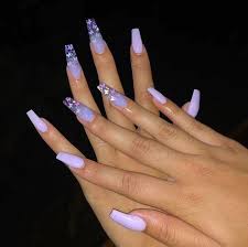Lavender Butterfly Nails In 2020 Lavender Nails Lilac Nails Purple Acrylic Nails
