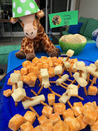 Cheese And Pretzel Giraffes Animal Food Animal Birthday Party Animal Birthday Party Zoo Birthday Party Animal Party