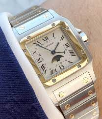 In the 2020 forbes global 2000,. Marvelous Vintage Cartier Santos Moonphase 119901 Quarz Quartz Vintage Portfolio