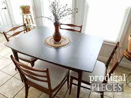 To ensure color is what you expect, please request a sample after placing your order. Boho Chic Mid Century Modern Dining Table Set With Upholstered Chairs By Larissa Of Pro Laminate Furniture Mid Century Dining Table Painting Laminate Furniture