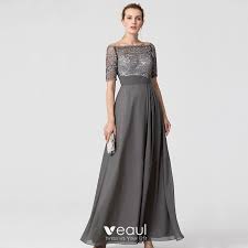 Hallo, ich bin am wochenende auf eine hochzeit eingeladen und habe mir ein sehr schönes kleid gekauft, jedoch eins ohne träger. Schone Grau Brautmutterkleider 2020 A Linie Lange Kurze Armel Applikationen Stickerei Strass Bandeau Abend Hochzeit Kleider