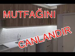 Evde led ışık döşeme işlemi nasıl yapılır? Serit Led Uygulamasi Mutfak Tezgah Arasi Aydinlatmasi Youtube