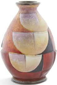 Camille Faure 1874 1956 Vase Ovoide En Cuivre A Decor Emaille De Motifs Ge Pottery Classes Pottery Vase