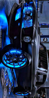 Neon Black And Blue Lamborghini Muscle Cars Forever Blue Car Accessories