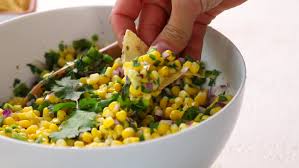 To a large bowl, add cooled corn, red onion, jalapeño peppers, poblano pepper, cilantro, lemon juice, and lime juice. Chipotle Corn Salsa Copycat Culinary Hill