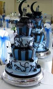 Gothic Black And Blue Wedding Cake 28 Most People Don T Choose A Blue And Black Cake Gothic Wedding Cake Gothic Cake Unusual Wedding Cakes