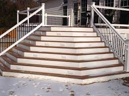Trex Decking With Wrap Around Stairs Deck Stairs Trex Deck Stairs