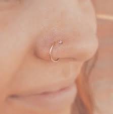 Seemless Nose Ring 14kt Rose Gold Filled 20 Gauge Perfect And Dainty Nose Piercing Hoop Nose Piercing Jewelry Double Nose Piercing
