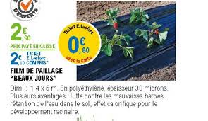 Découvrez entièrement notre catégorie dessertes de jardin pour un choix plus large d'articles de cuisine. Offre Film De Paillage Beaux Jours Chez E Leclerc