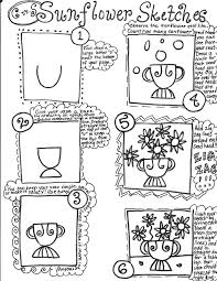 Coral Vs Salmon Double Loaded Sunflower Still Lifes Art Sub Lessons Art Handouts Art Sub Plans