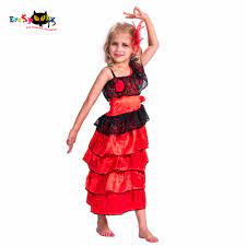 Das tänzerin mädchenkostüm ist in. 2017 Neue Flamenco Tanzerin Rot Phantasie Lange Halloween Kostum Fur Kinder Spanien Dance Kleider Fur Madchen Kind Spitze Anime Cosplay Halloween Costume For Kids Halloween Costumefancy Dress Aliexpress