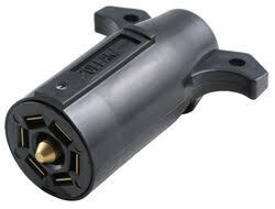 Pollak black plastic 7 pole rv style trailer connector wiring diagram a wiring diagram is a simplified conventional pictorial representation of an electrical circuit. Installation Of Pollak 7 Way Plug With 6 Colored Wires Etrailer Com