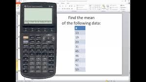 Ti 86 Statistics Mean Youtube
