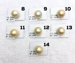 17.5mm Loose Golden South Sea Pearls, golden pearls, yellow pearls 934 