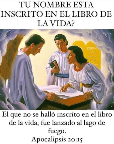 Estar inscrito en el libro de la vida, es nacer de nuevo