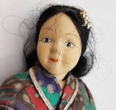 Japanse geisha-volkspop, porseleinen gezicht Japanse volkspop, Japan  souvenir, Japanse kostuumpop